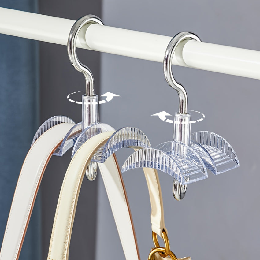 Sturdy Plastic Bag Hanger with 360° Rotation for Ties Belts Backpacks