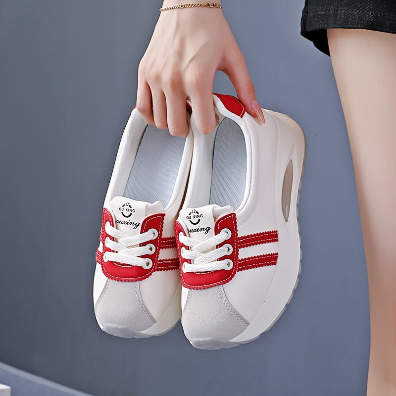Women's Casual Low Top Sneakers Fabric Inner All-Season White