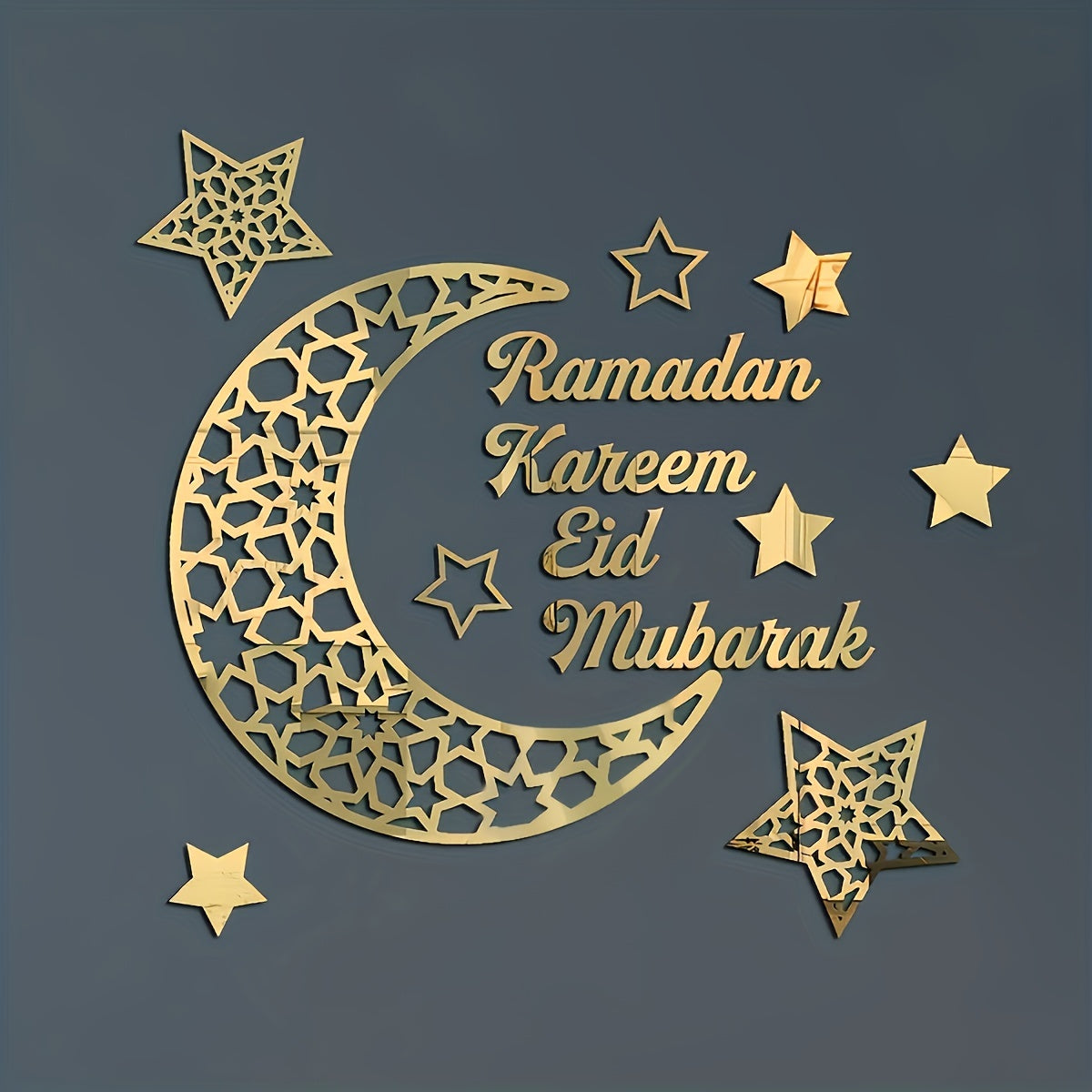 Ramadan Mirror Decorative Wall Stickers for Festive Atmosphere in Middle East