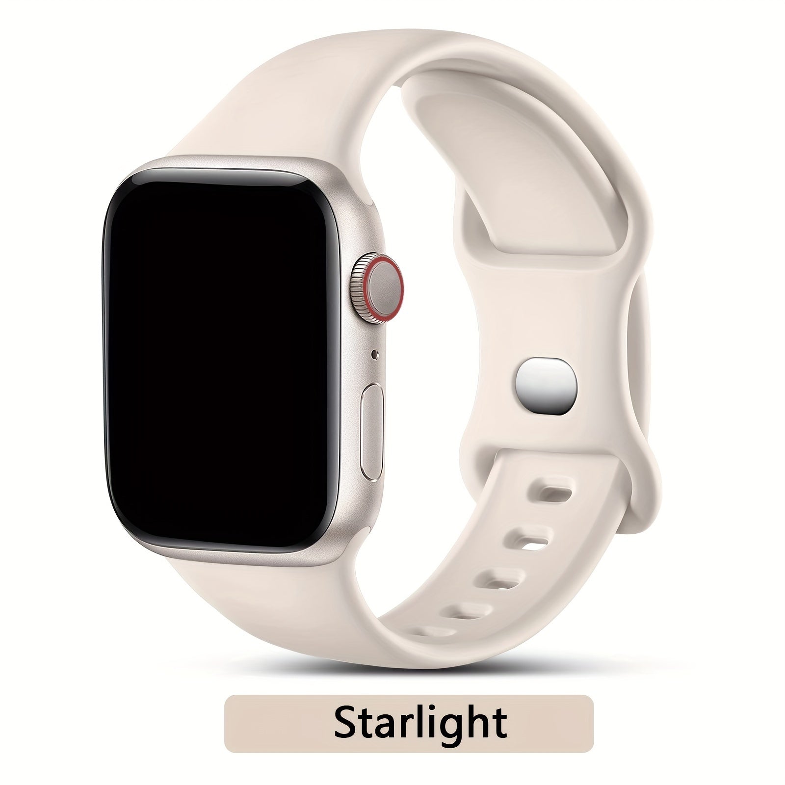 Silicone Sport Watch Band for iWatch Fits 38mm to 49mm Compatible with Series SE Ultra 9 8 7 6 5 4 3 2 1