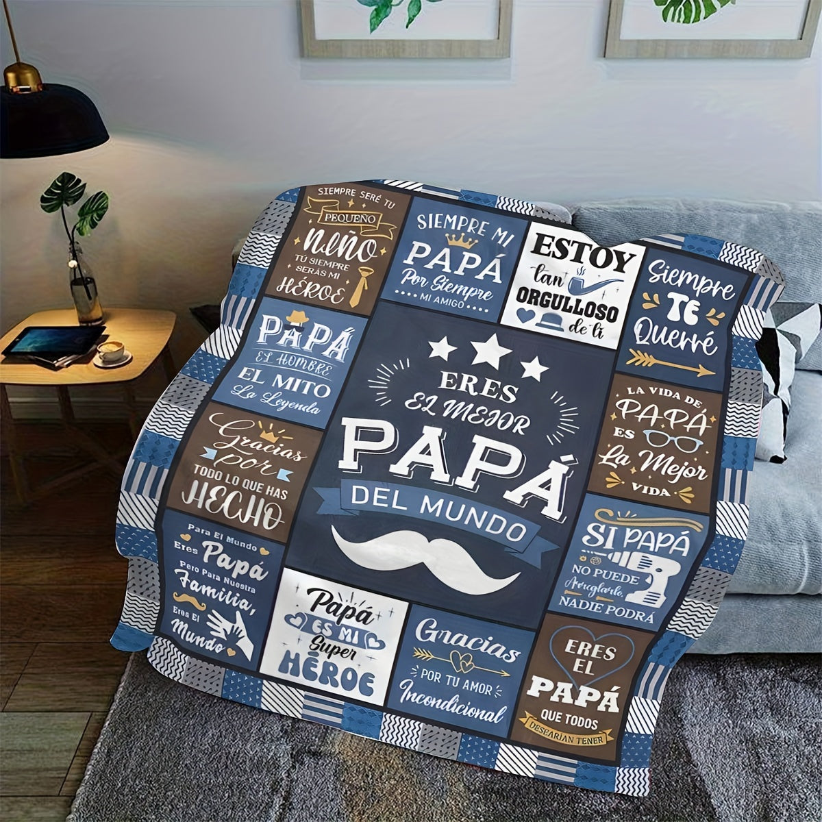 Warm Spanish Grammar Fleece Blanket for Men and Women