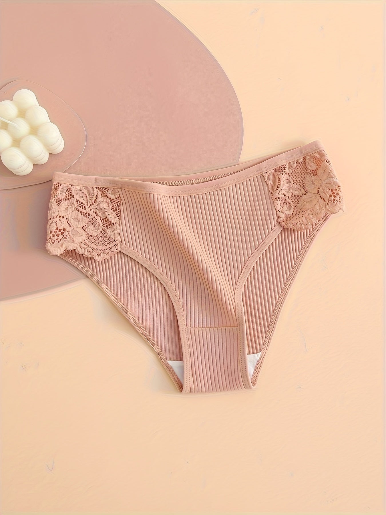 4 пары кружевных трусиков, удобные и дышащие рибанные трусики для женского нижнего белья.