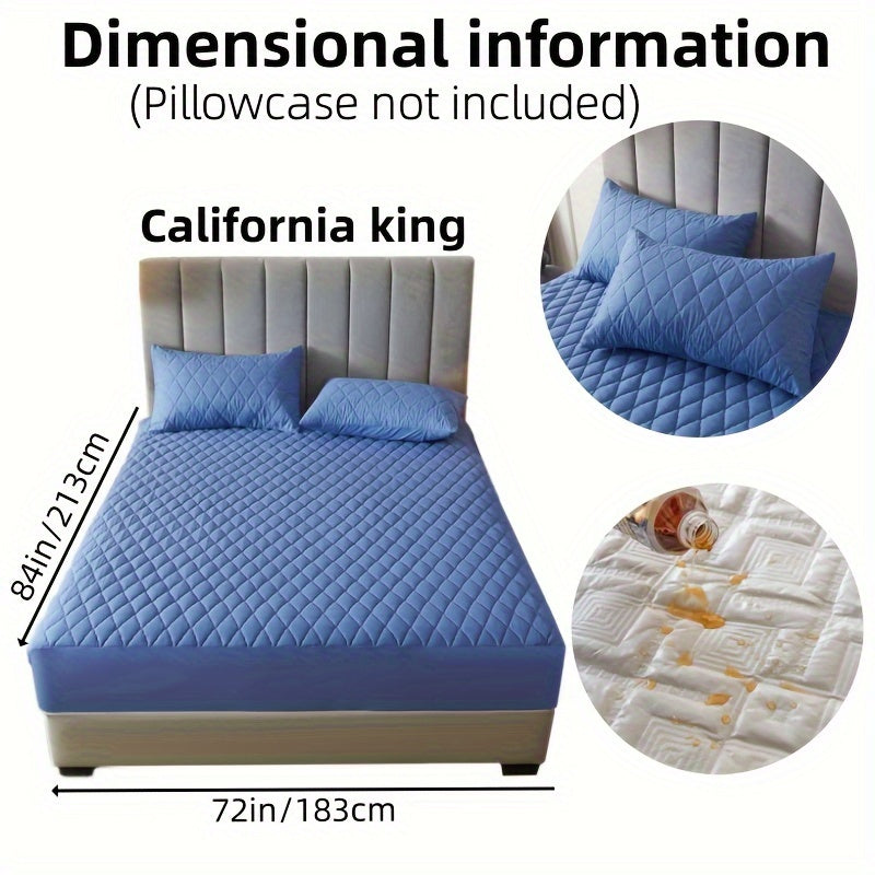 Suv o'tkazmaydigan yostiq himoyachisi, bir-biriga qo'shilgan rangli qatlamli dizayn, suv o'tkazmaydigan, sirpanmaydigan yotoq qoplami
