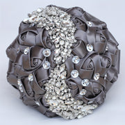 Elegant Bridal Bouquet with Crystals Polyester Spandex Handheld Wedding Flower