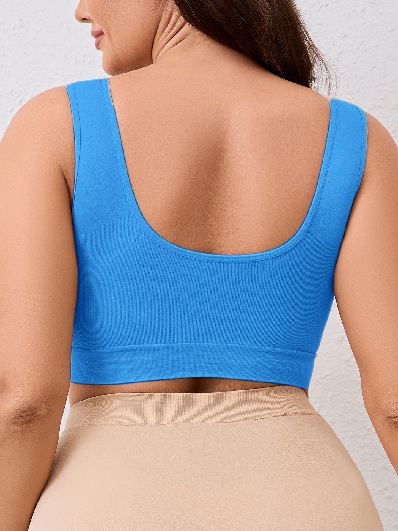 Women's Plus-Size Sports Bras Set for Yoga Fitness and Running Breathable Fabric