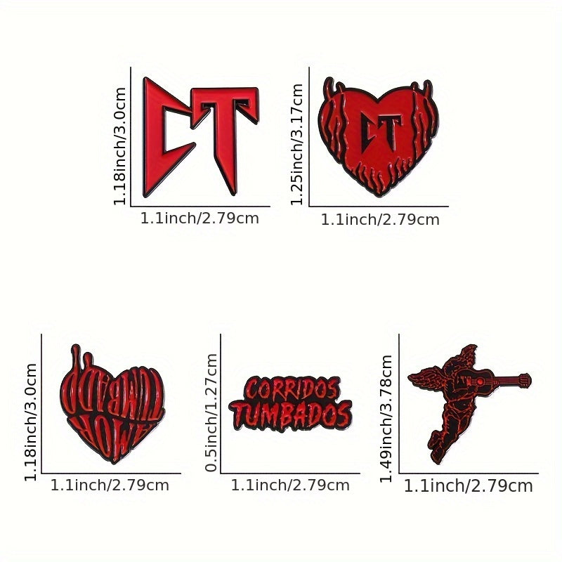 Retro Metal Hat Pin Badge Set for Men Women Cartoon Mexican Style Decorative Accessories