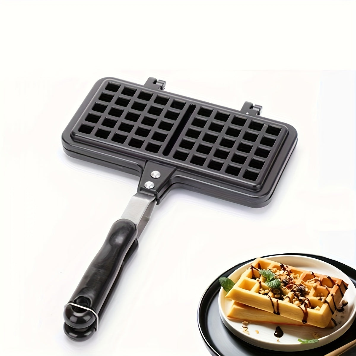 Alüminiy alloy Waffle Maker non-stick plitalar, oson burilish, bardoshli oshxona texnikasi