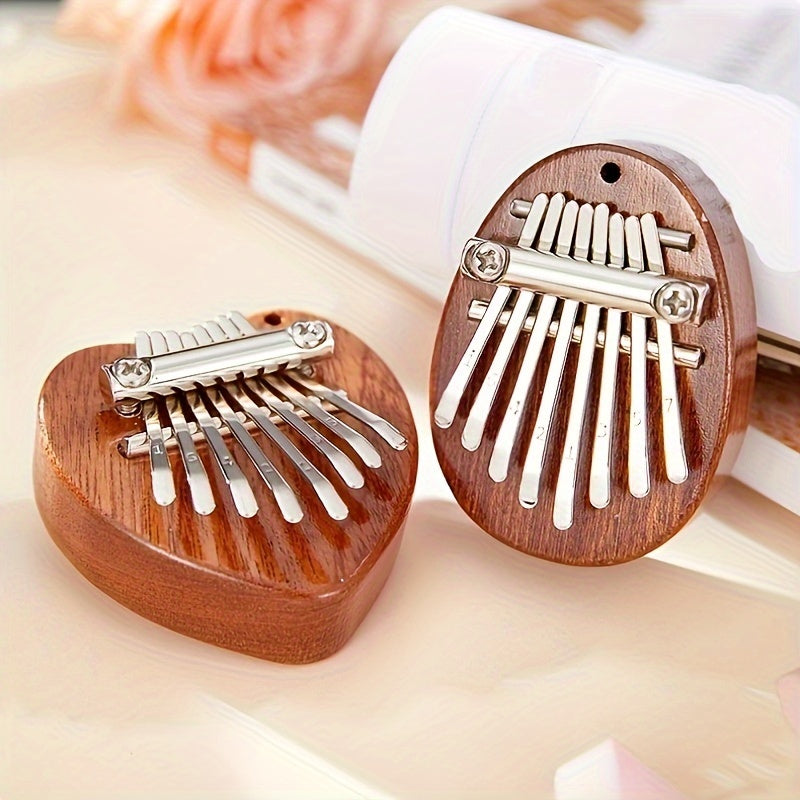 Eid al-Adha Calimba Mini 8-Tone Thumb Piano with Bag for Ages 14+ Orange-Red