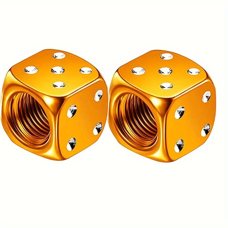 2PCS Colorful Aluminum Alloy Tire Valve Caps for Cars Bicycles Trucks