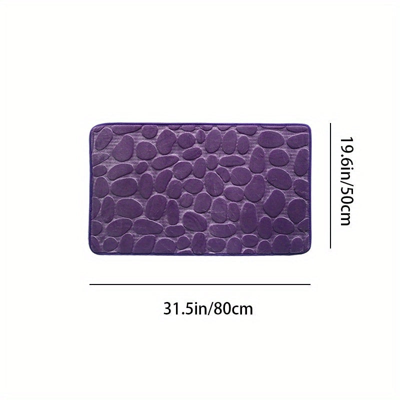 Conjunto de alfombrillas de baño antideslizantes en relieve con espuma viscoelástica, absorbentes y de secado rápido