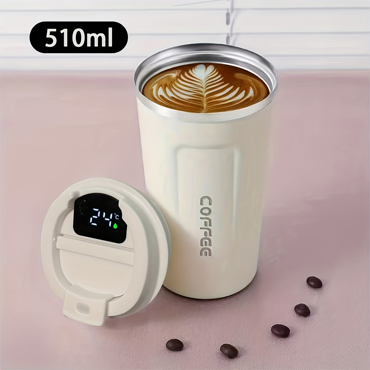 Stainless Steel Smart Temperature Display Coffee Cup 17oz Vacuum Insulated Mug