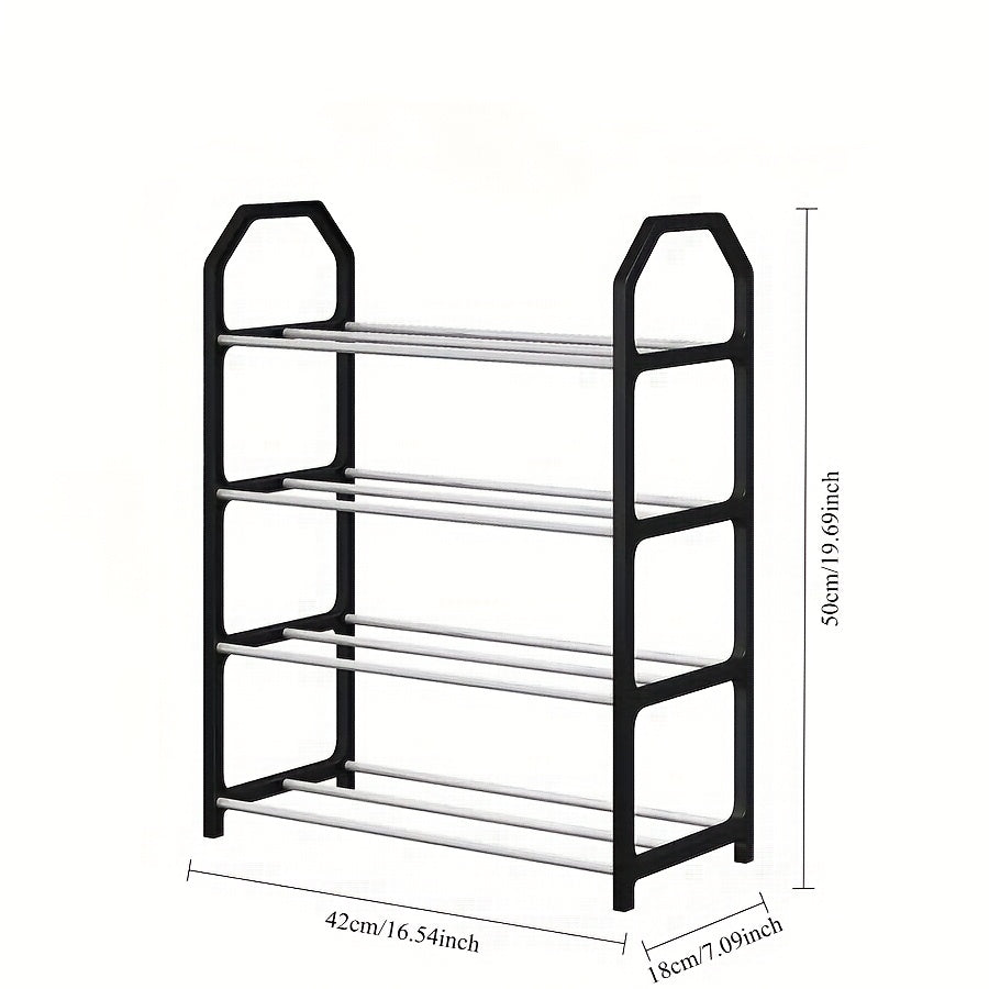 Multi-Tier Plastic Shoe Rack for Bedroom Dorm Storage Durable Space-Saving