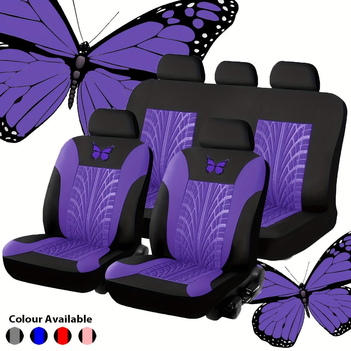 Full Set Of Cloth Car Seat Cover Universal Front And Rear Airbag Compatible