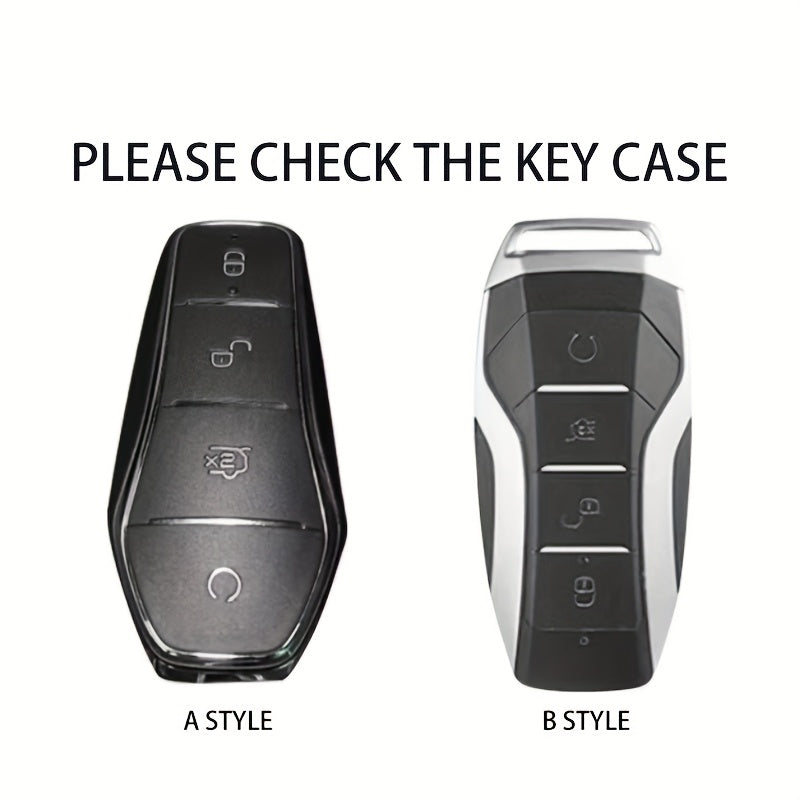 Car Key Case TPU Cover for EV Remote Control with Leather Buckle
