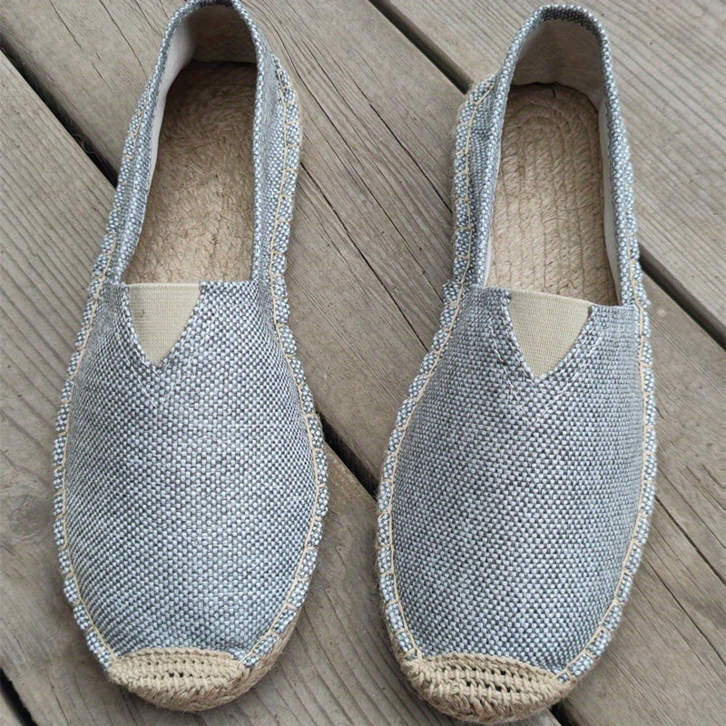 Men's Canvas Slip-On Espadrilles Casual Loafers for Walking and Comfort