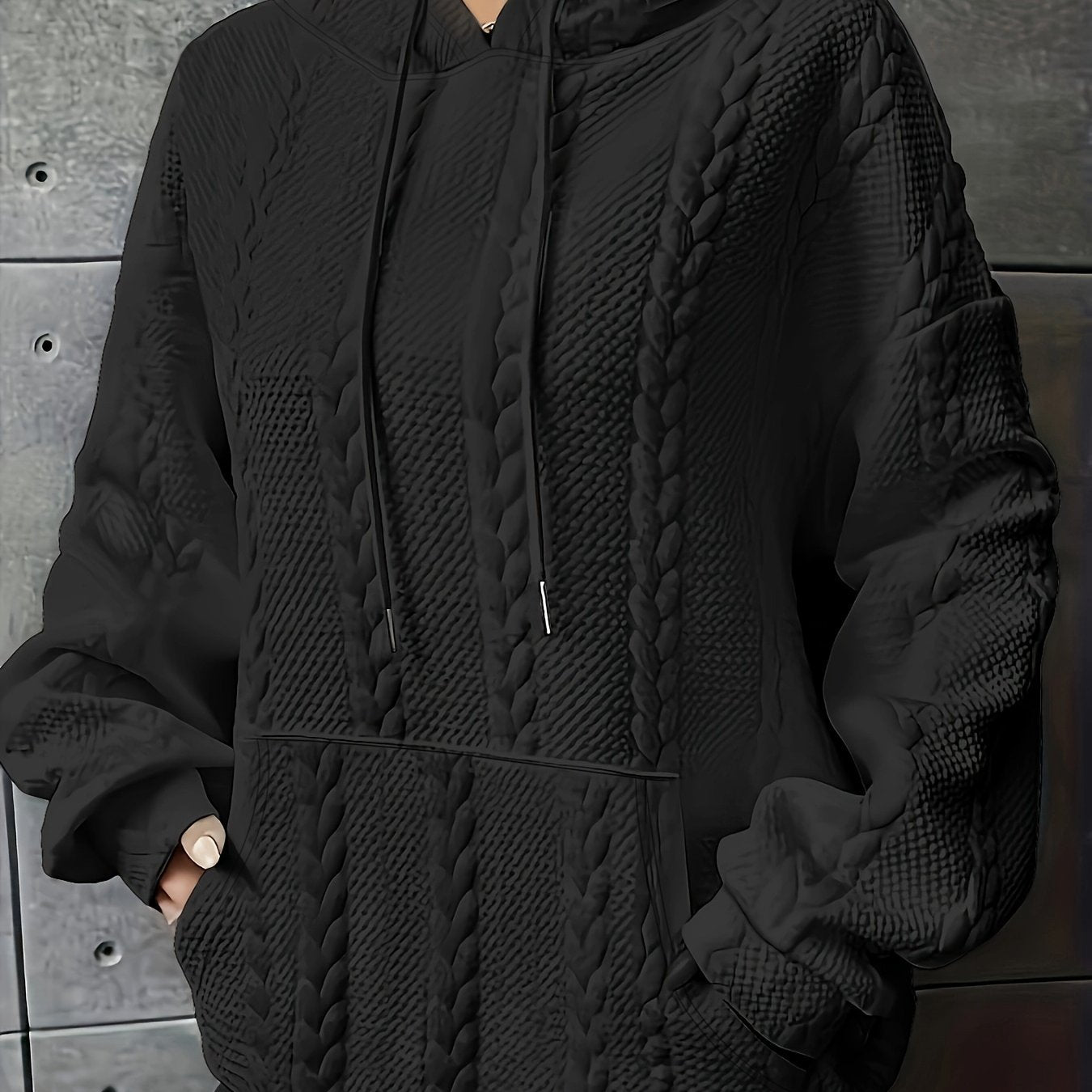 Plus Size Women's Hoodie Sweatshirt Long Sleeve Pullover with Pockets