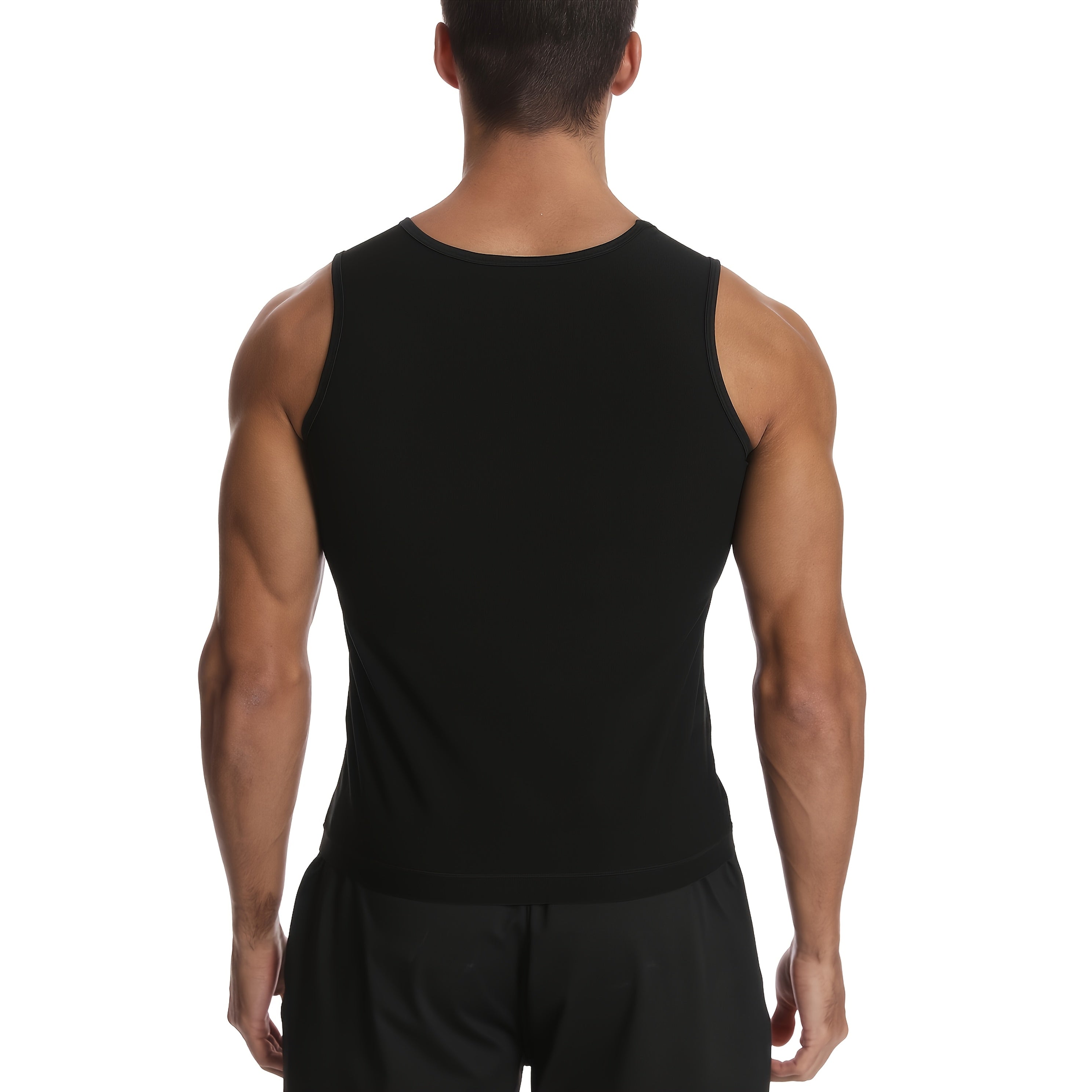Men's Sauna Sweat Shaping Sportswear Tank Top for Fitness Training Slimming Polyester
