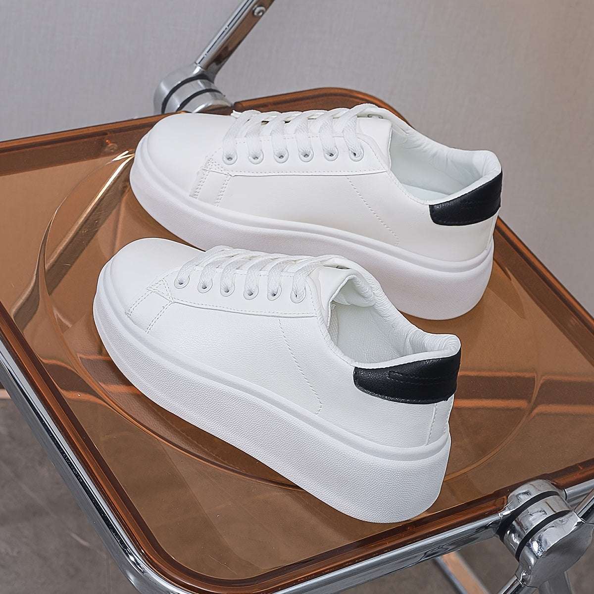 Women's Black White High-Top Sneakers Casual Breathable All-Season Shoes