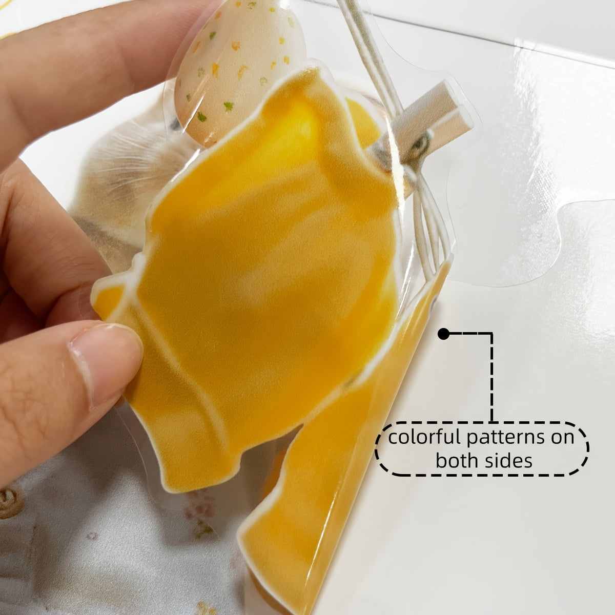 Easter Bunny Window Cling Reusable Double-Sided Electrostatic Glass Decal