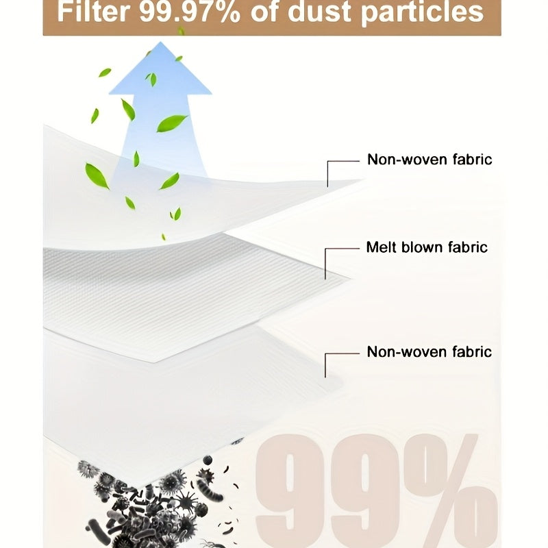 6 ta paket vakuum changyutgich qopqog'i katta sig'imli, oson o'rnatiladi, oq yuqori, jigarrang asos