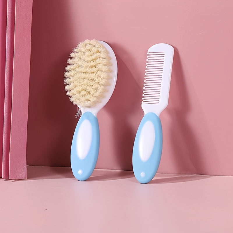Baby Hair Brush and Comb Set for Infants and Toddlers Soft Bristles Gentle Grooming