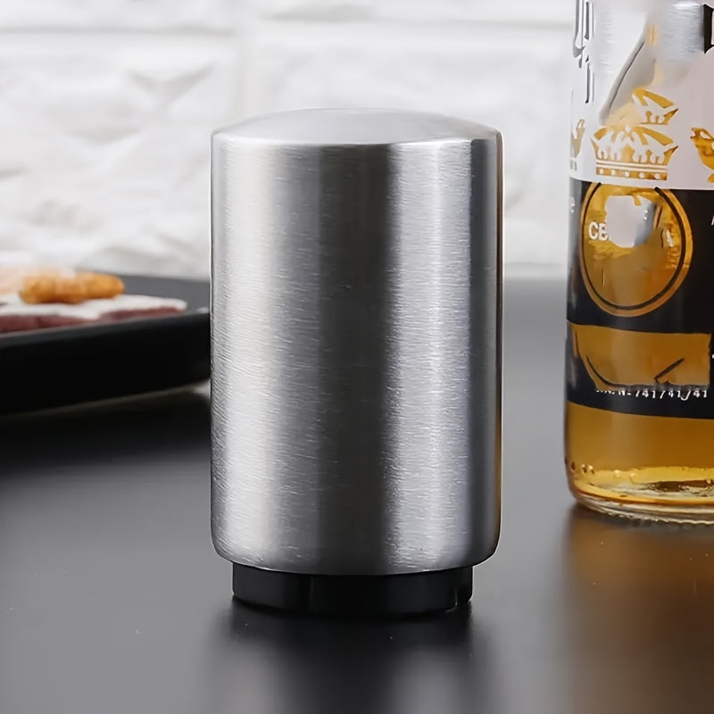 Premium zanglamas po'latdan yasalgan avtomatik shisha ochgich bilan shishalarni osonlik bilan oching, bu uy, oshxona, bar va restoran muhitlari uchun ideal.