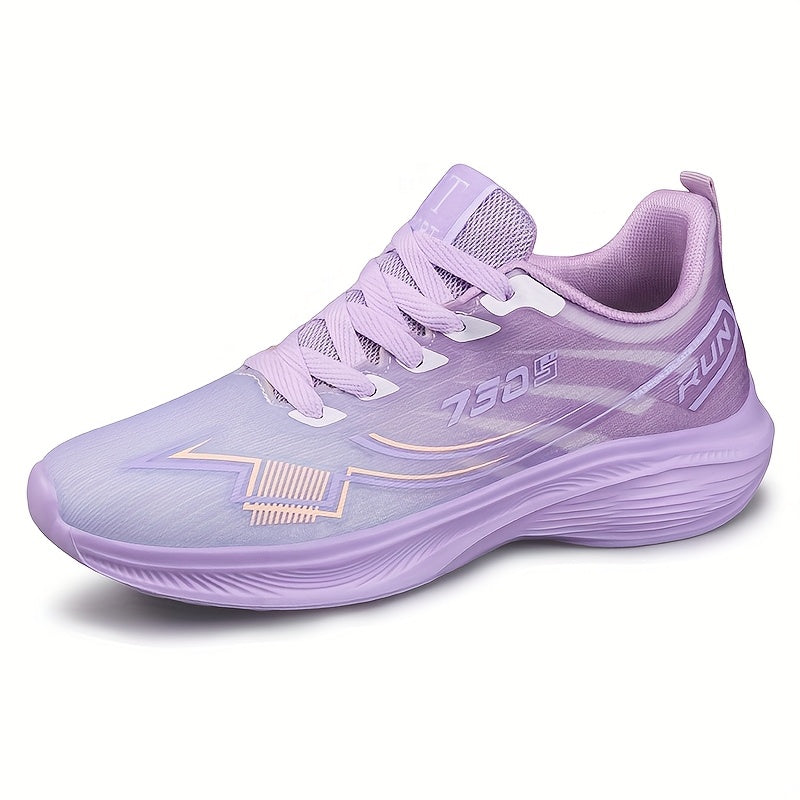 Women’s Knit Sneakers Pastel Purple White Lightweight Breathable Casual Shoe