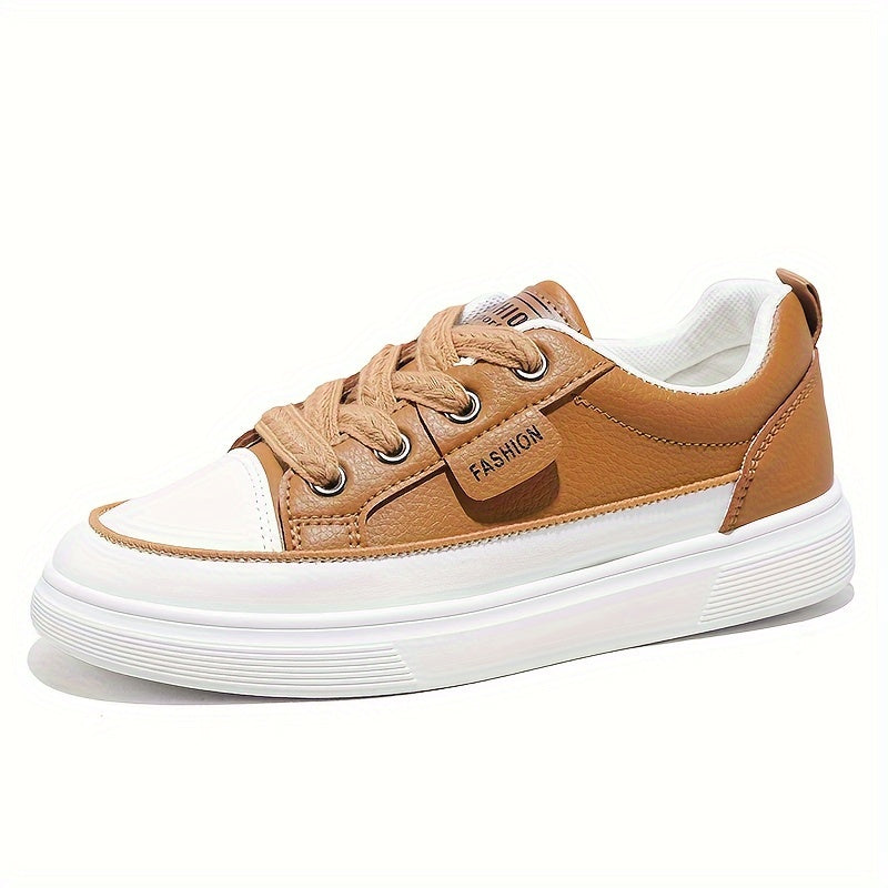 Women Breathable White Skate Sneakers Lightweight Casual Shoes For Fitness