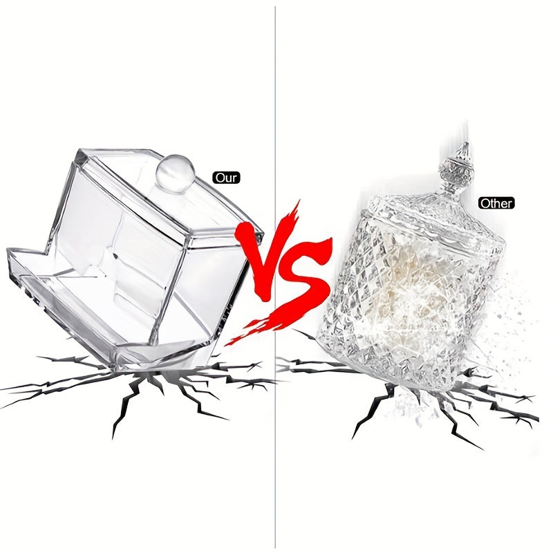 8oz Clear Bathroom Canister Storage Jar for Home Organization