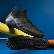 Men's Soccer Shoes with Stripe Pattern Non-Slip Rubber Sole Durable PU Upper Indoor Outdoor TF Studs