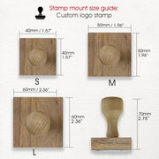 Personalized Wooden Stamp Set with Gift Box Custom Photo and Text Designs for Gifts