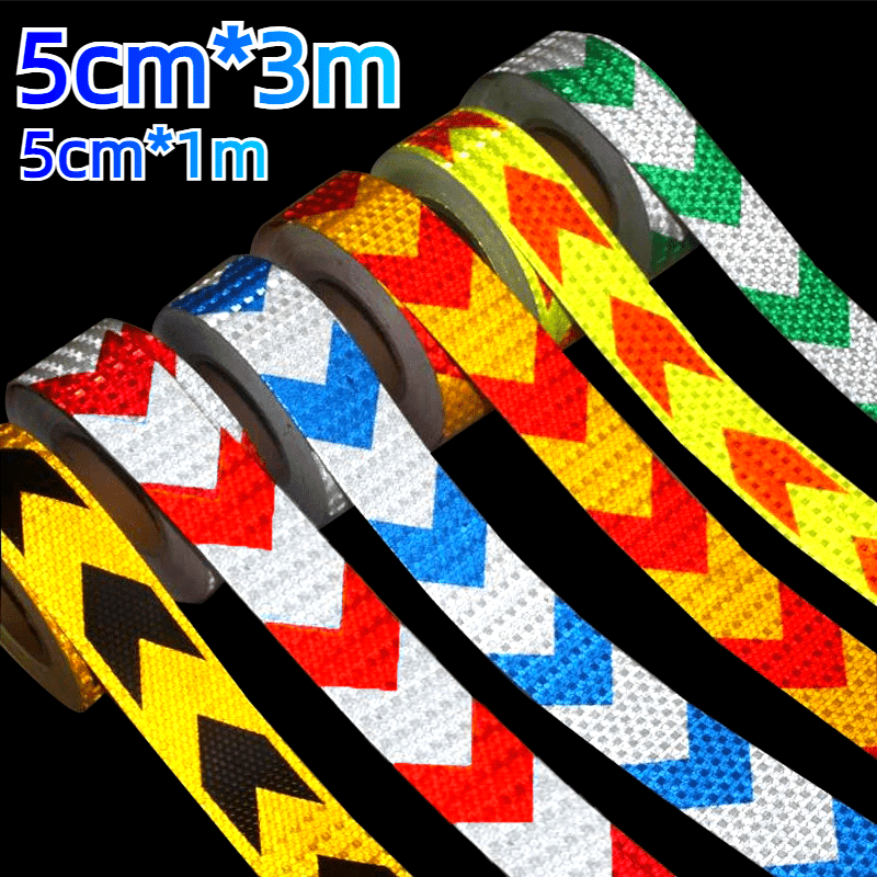 Reflective Safety Stickers Paper Material Warning Stripes for Vehicles Bicycles