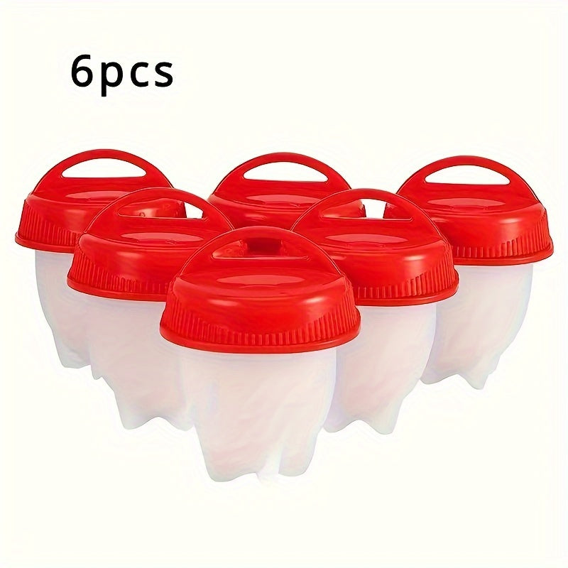 Silicone Egg Poachers Set of 6 Non-Stick Heat-Resistant Kitchen Tool