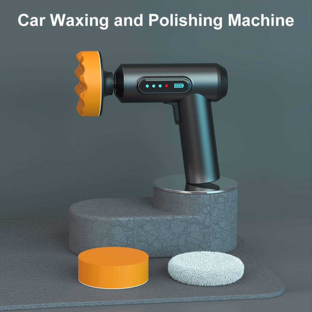Cordless Car Buffer and Polisher Kit with USB Charging and Digital Display
