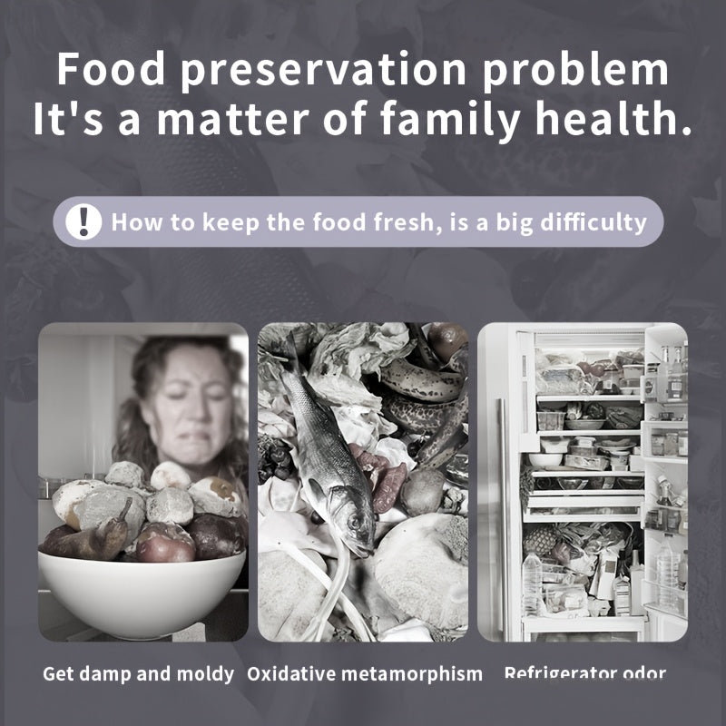 Electric Vacuum Sealer with Rechargeable Battery Digital Display Multiple Sealing Modes