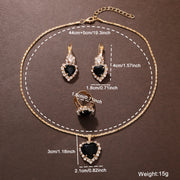 5 ta ayollar uchun retro kvarts soatlari va kristal zargarlik buyumlari to'plami