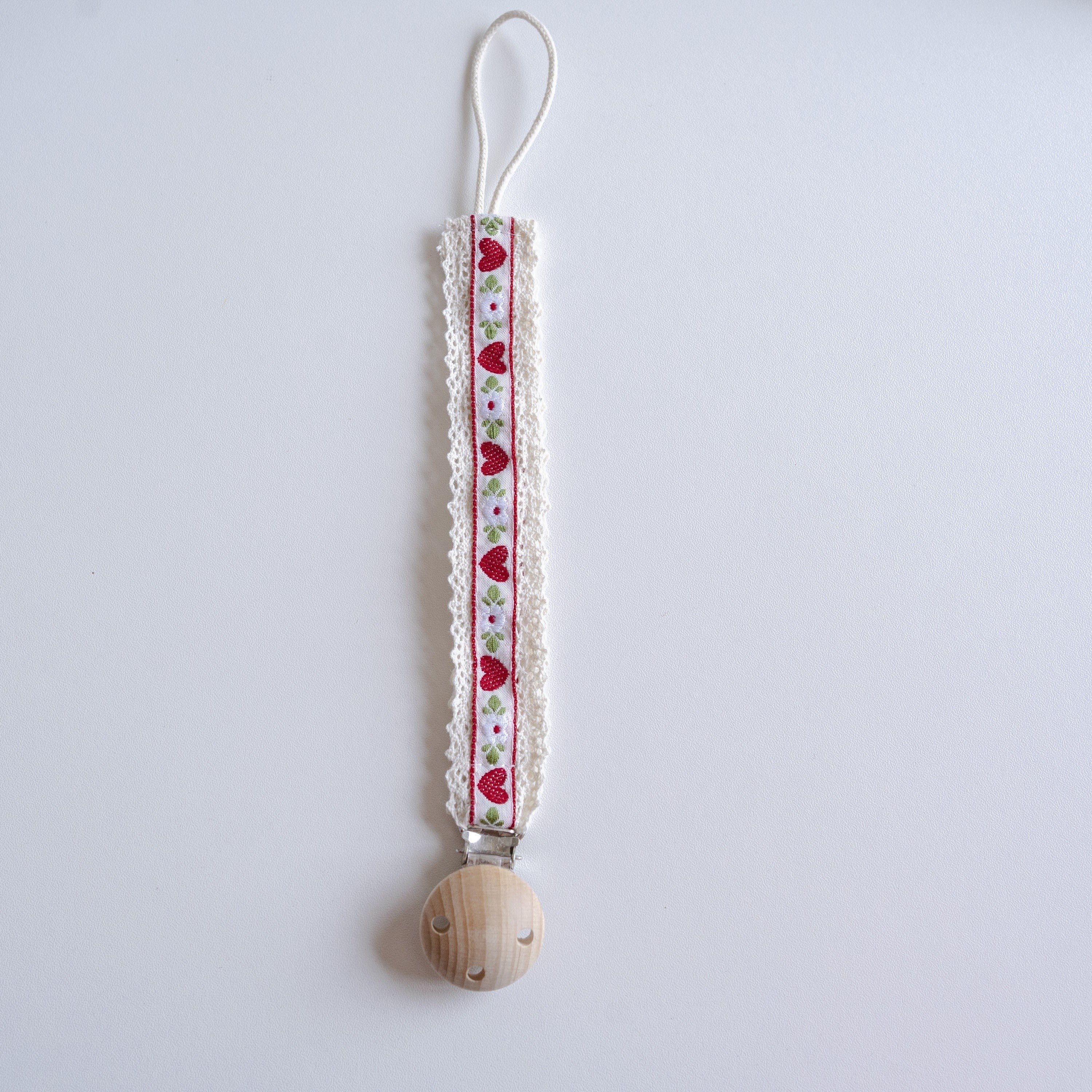 Baby Cotton Pacifier Clip Chain BPA-Free Teether Holder Toddler Teething Toy