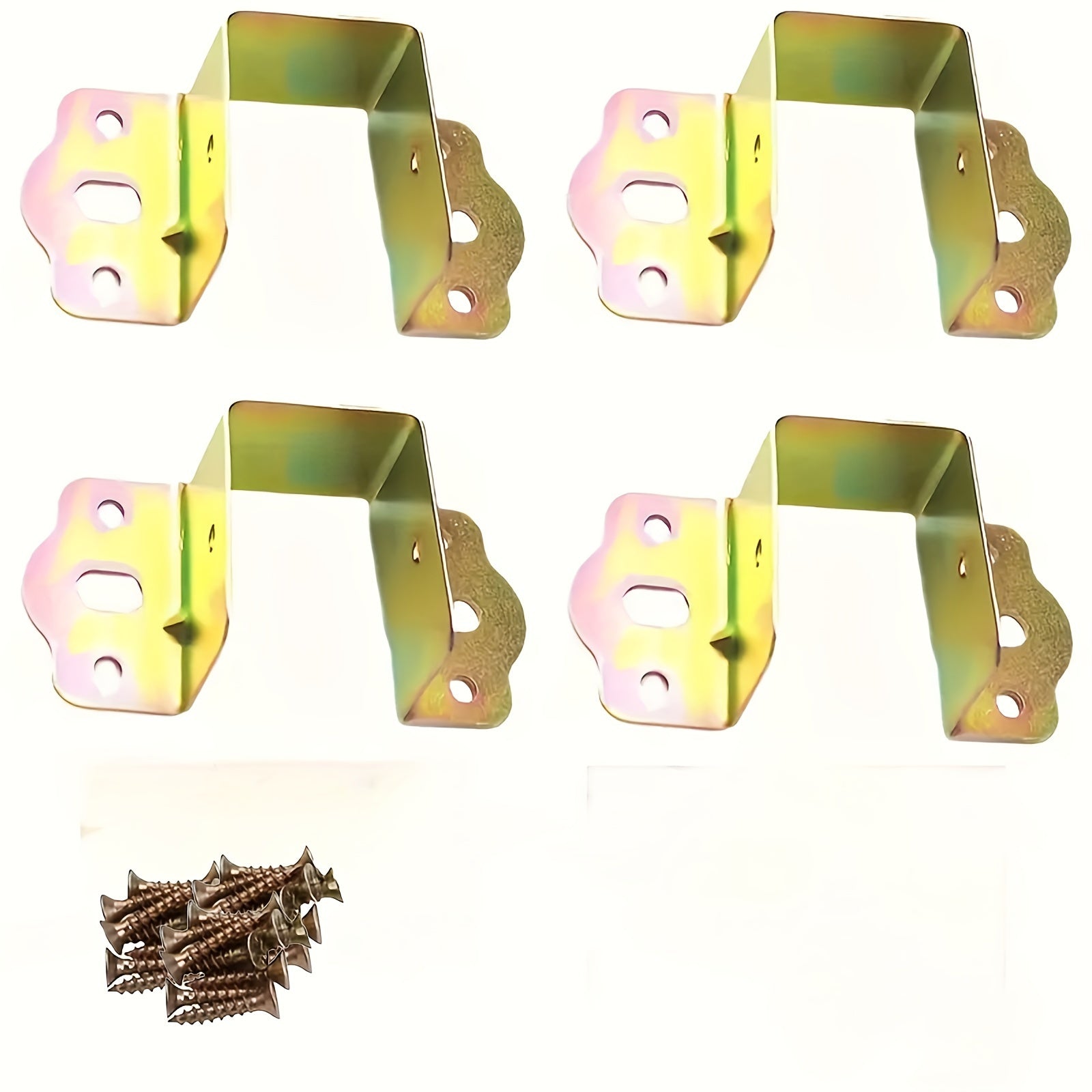 20 Pcs Heavy Duty Metal Bed Brackets Set with Screws for Furniture Support