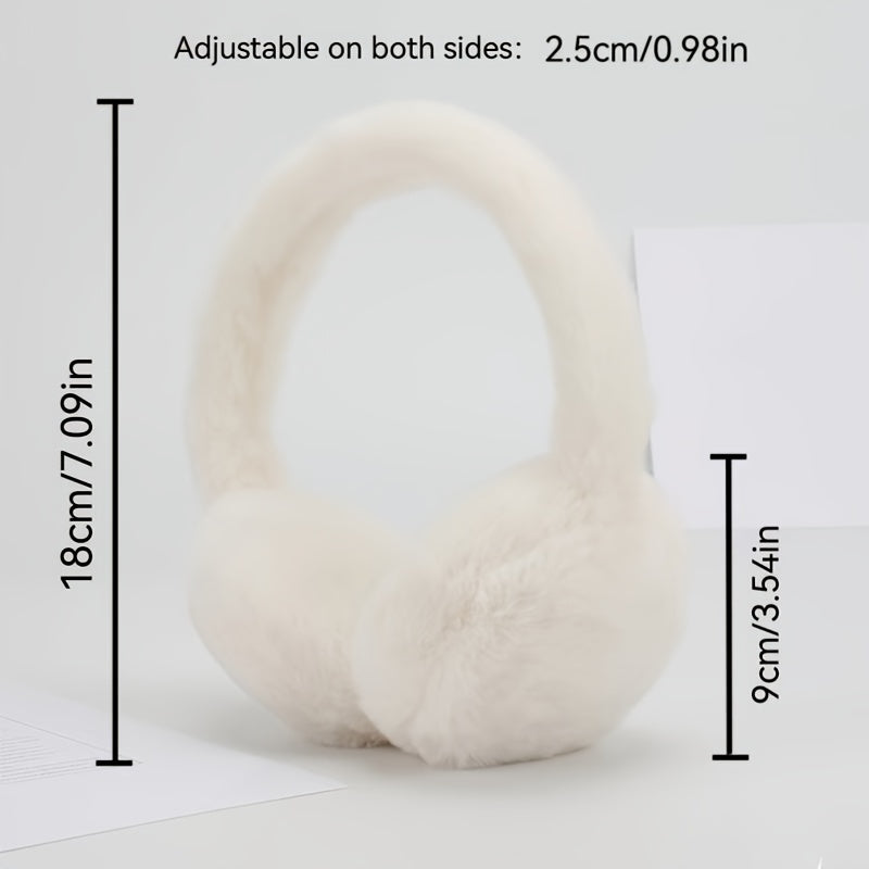 Fleece Ear Muffs for Men and Women Adjustable Sheepskin Winter Warmers