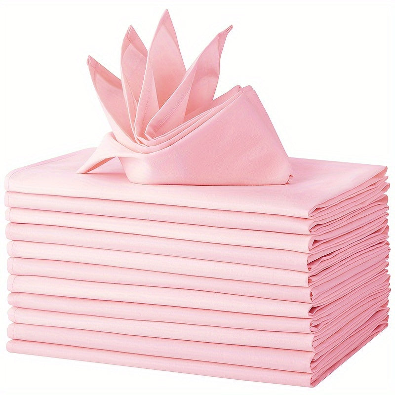 Set of 12 Reusable Cotton Cloth Napkins 45.72 cm for Dining and Events