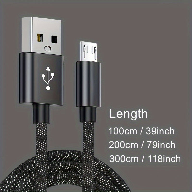 Nylon Braided Micro USB Cable for Fast Charging Android Phones
