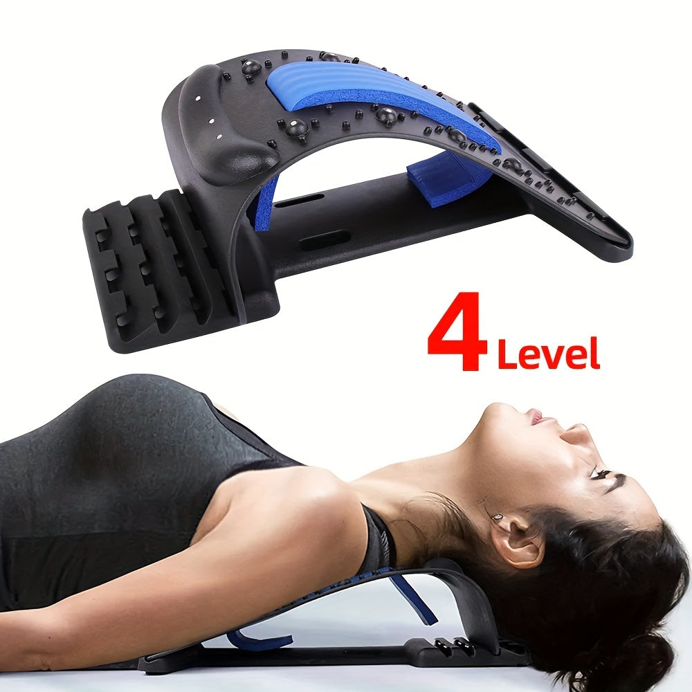 Adjustable Neck Shoulder Stretcher with Magnetotherapy and 4 Levels for Chiropractic Relaxation
