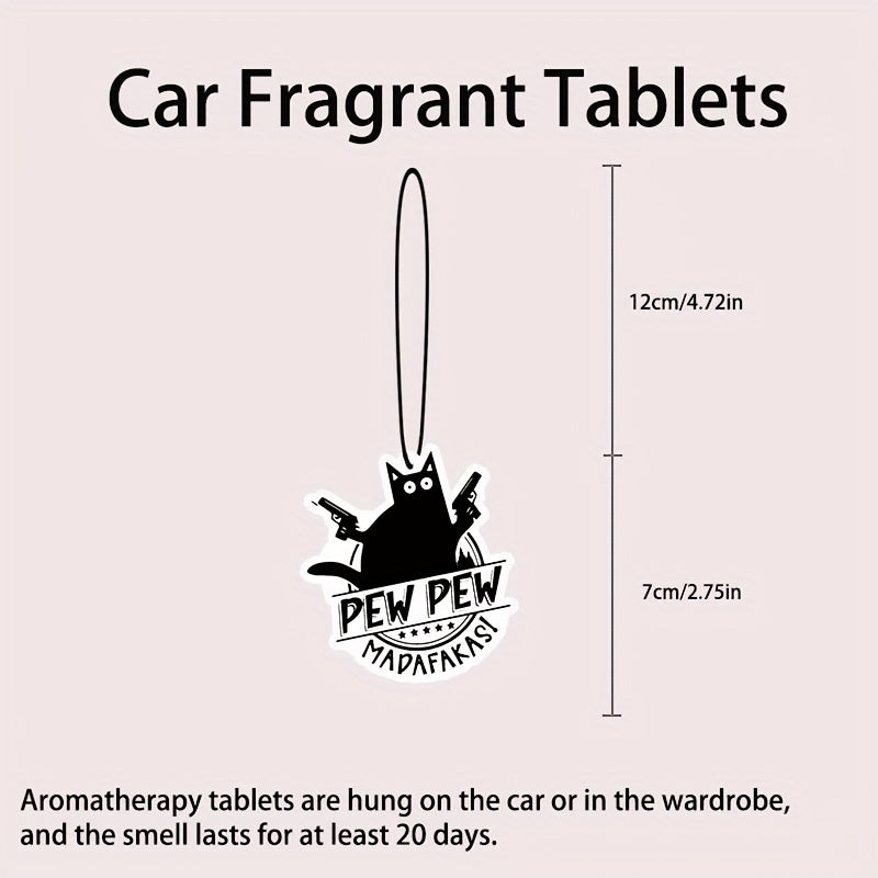Qora Mushuk Avtomobil Havoni Tozalash Tabletka Aromatik Dekor Osilib turadigan