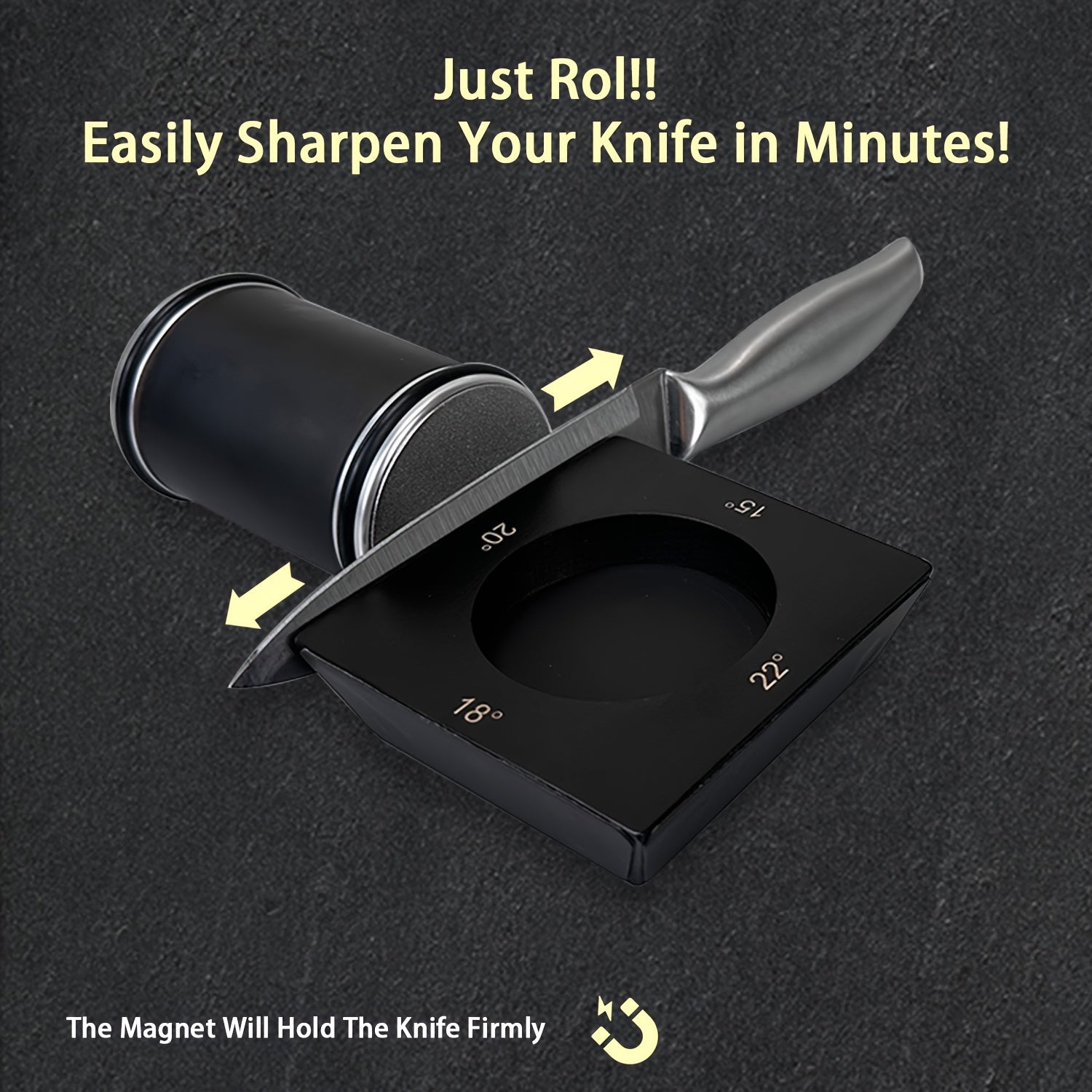 Uy oshxonasida qirralarni saqlash uchun to'rt tomonlama rulmanli qo'lda pichoq silliqlash moslamasi