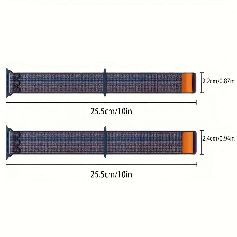 Nylon Elastic Solo Loop Strap for Apple Watch Series 1-10 Adjustable Sport Wristband for Men and Women