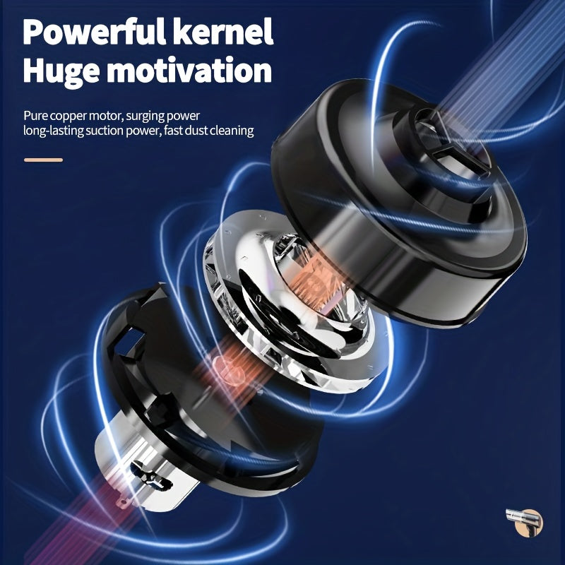 Ручной автомобильный пылесос 12В, компактный и легкий, с насадкой для щелей