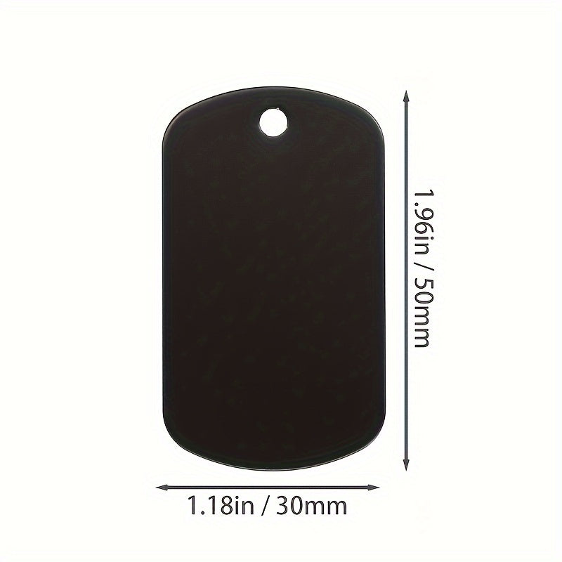 Pack of 50 Anodized Aluminum Engraving Blanks for Stamping and Jewelry Making