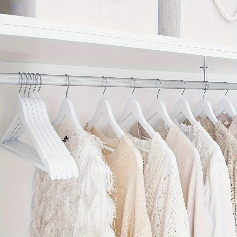 Juego de 10/20 perchas de madera antideslizantes con ranuras para armarios y almacenamiento en armario