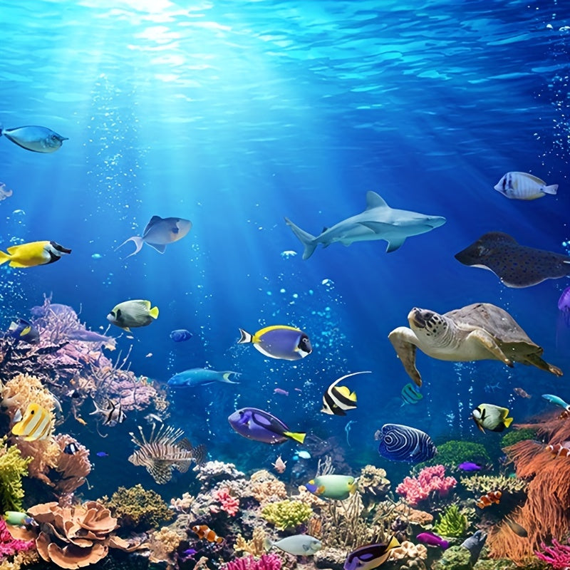 1 Ta'sirli Suv Ostidagi Dunyo Raqamli Bosma Dush Pardasi, Suvga Bardoshli Hammom Bezaklari Uchun