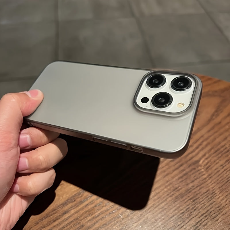 Thin Clear Shockproof Phone Case for iPhone 11-16 Silky Smooth Translucent Cover